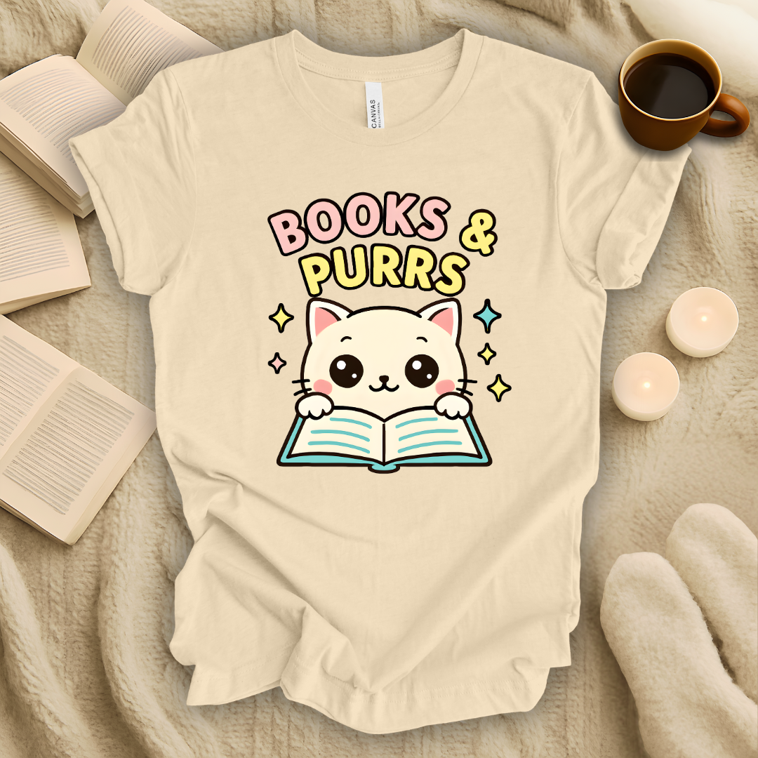 Books and Purrs T-Shirt