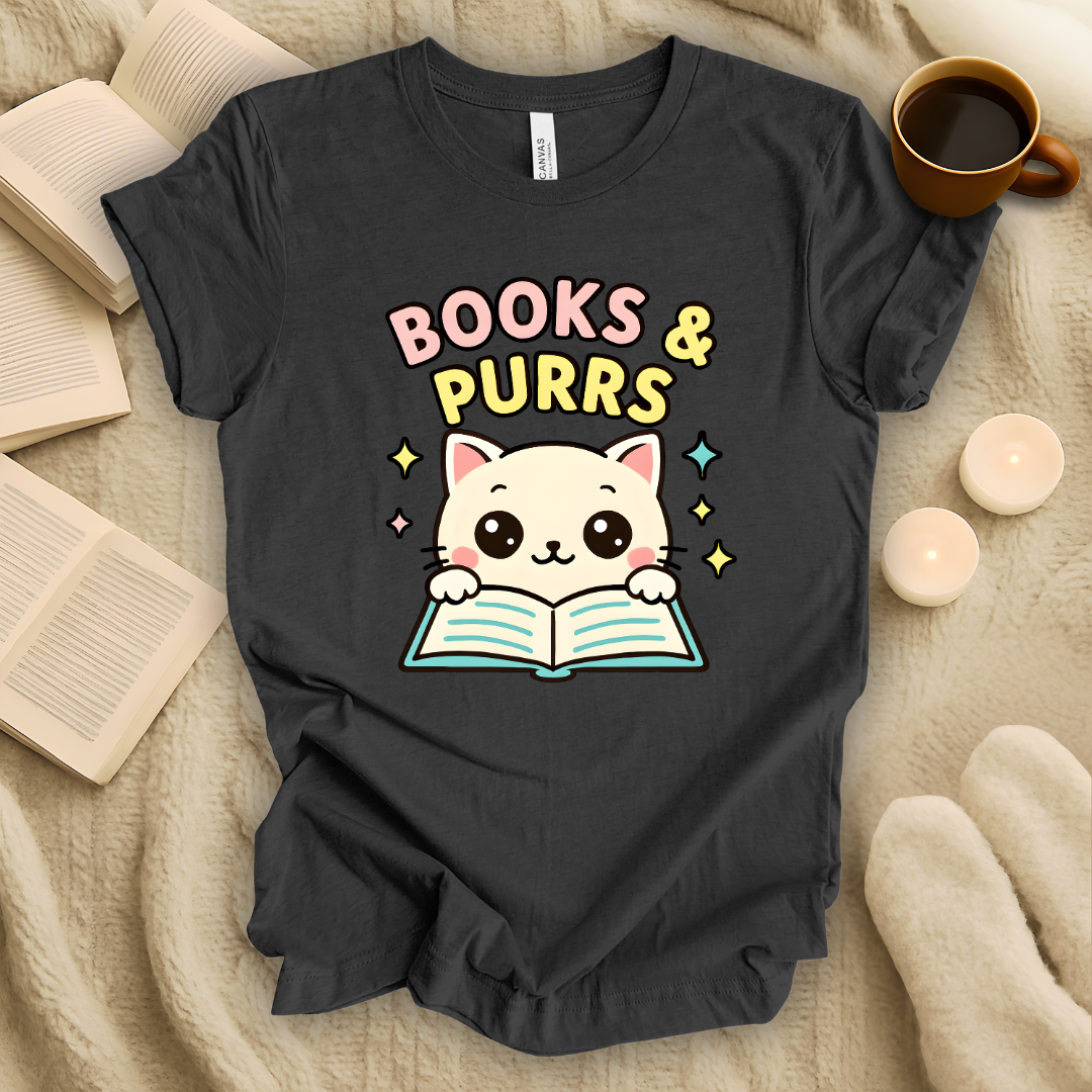 Books and Purrs T-Shirt