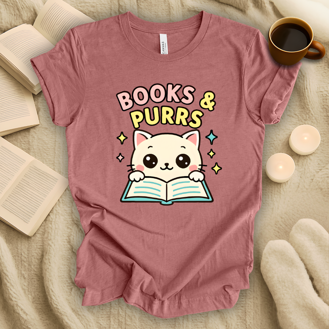 Books and Purrs T-Shirt