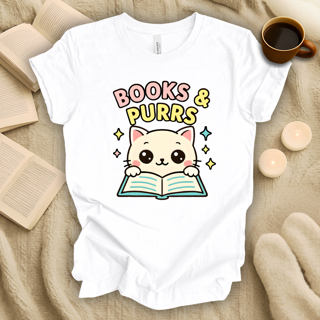 Books and Purrs T-Shirt
