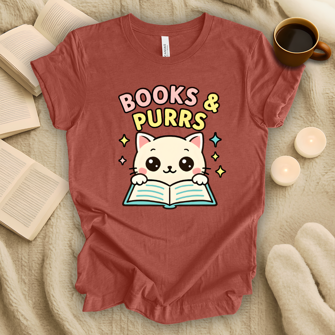 Books and Purrs T-Shirt