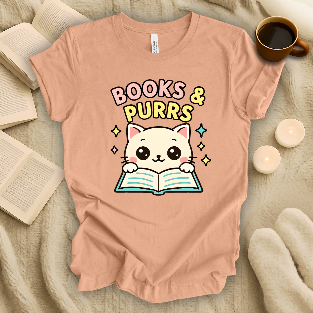 Books and Purrs T-Shirt