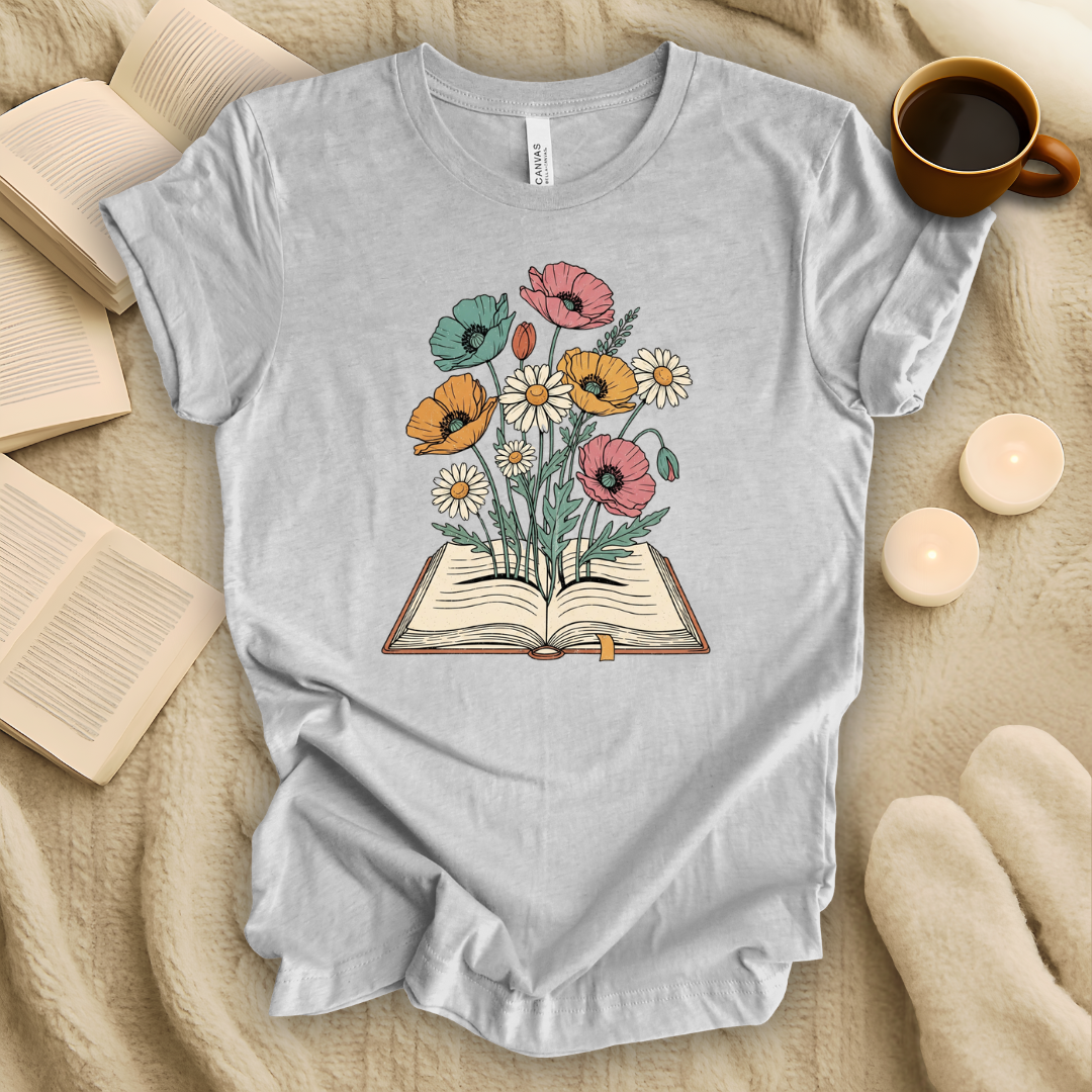 Floral Book T-Shirt