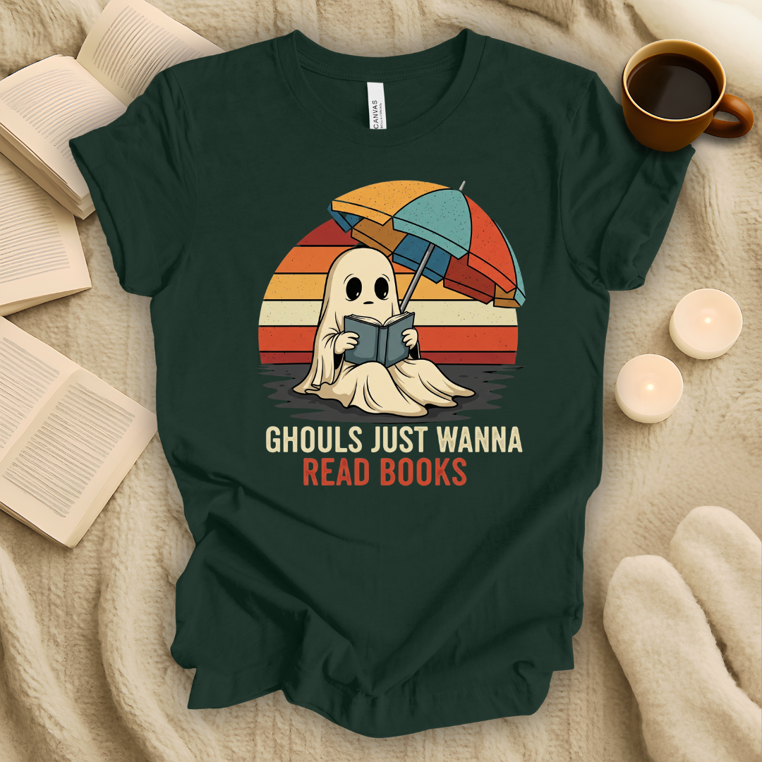 Ghouls Just Wanna Read Books Halloween T-Shirt