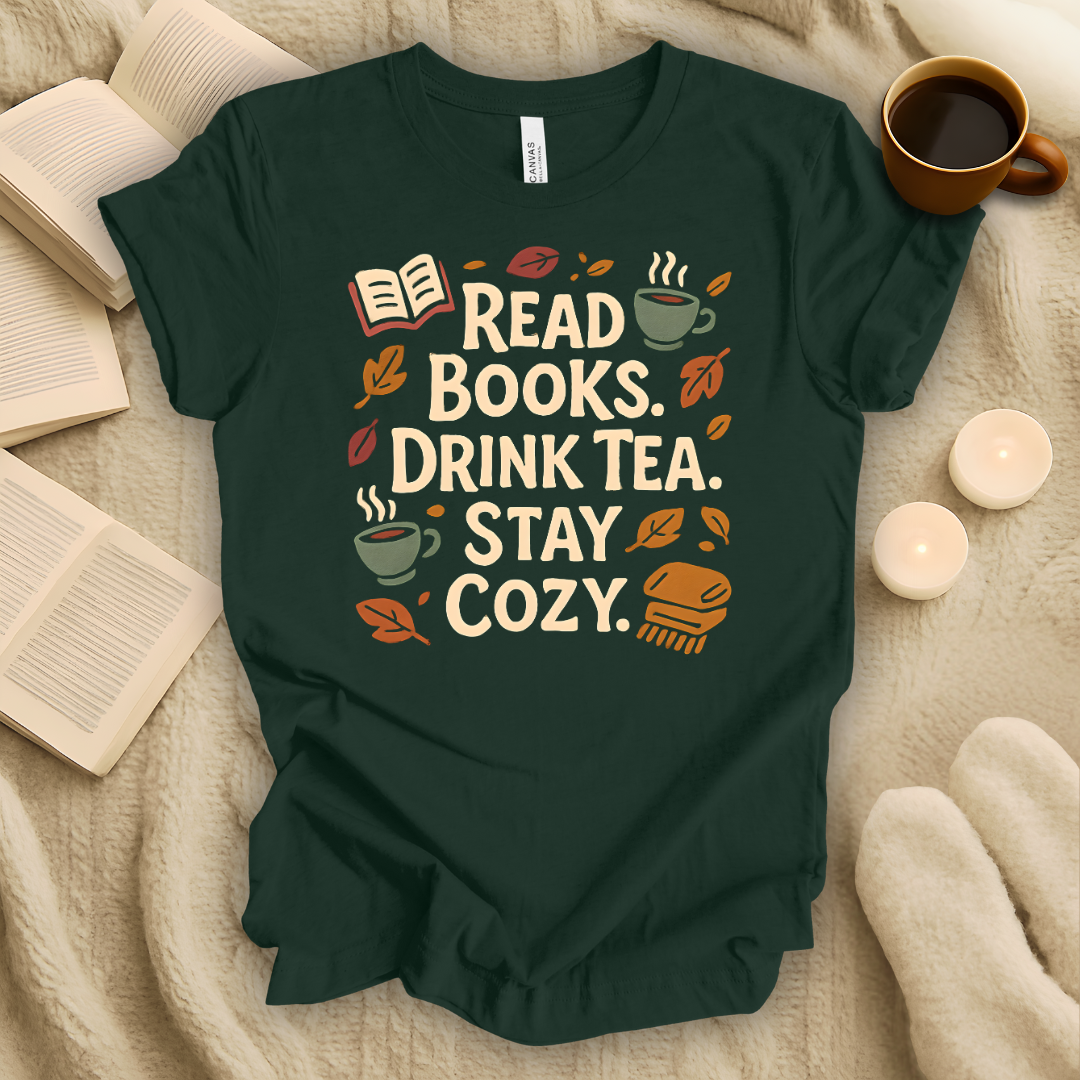 Read Books. Drink Tea. Stay Cozy. T-Shirt