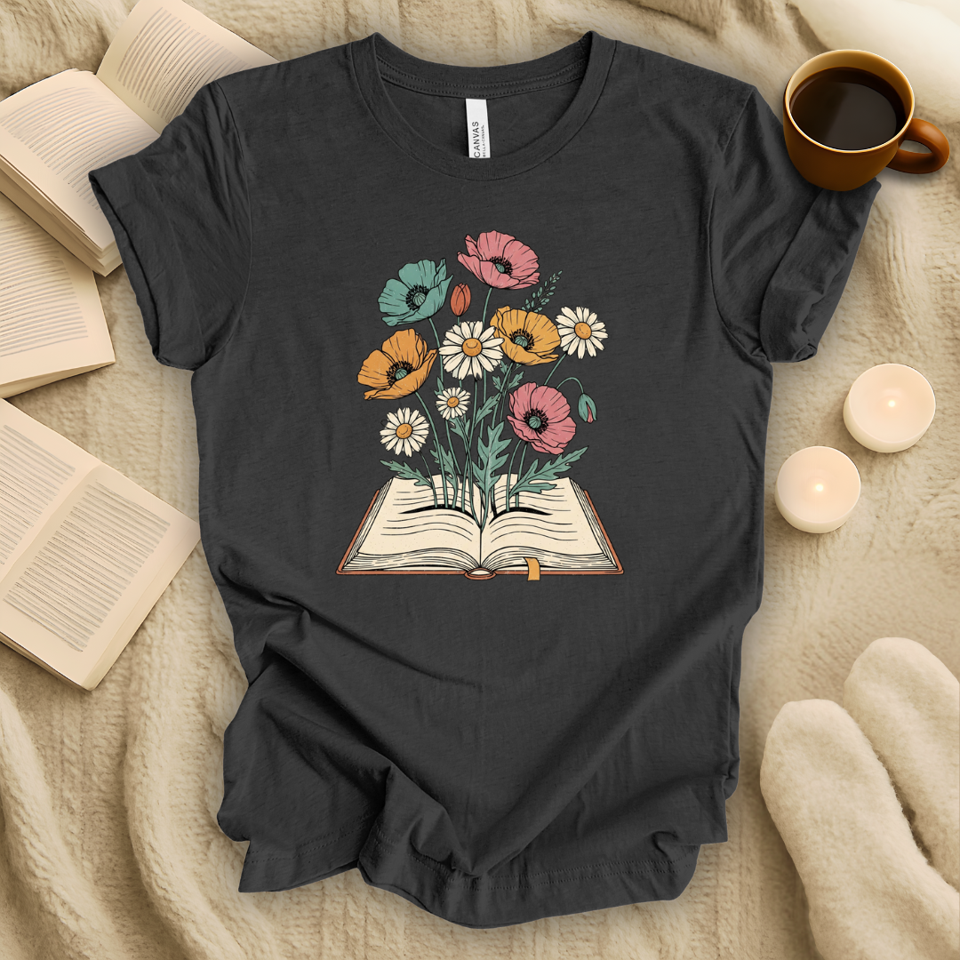 Floral Book T-Shirt