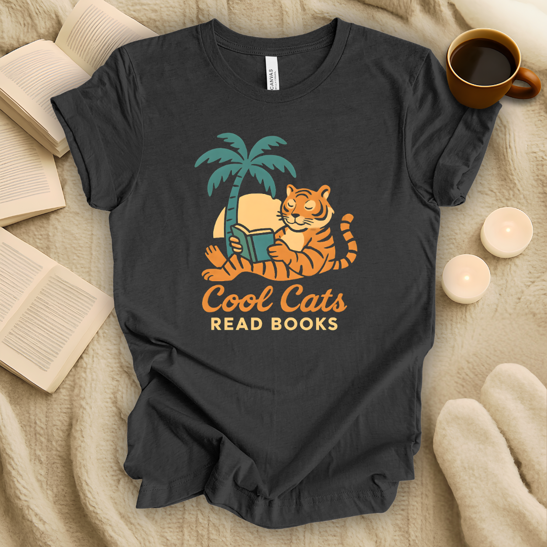Cool Cats Read Books T-Shirt