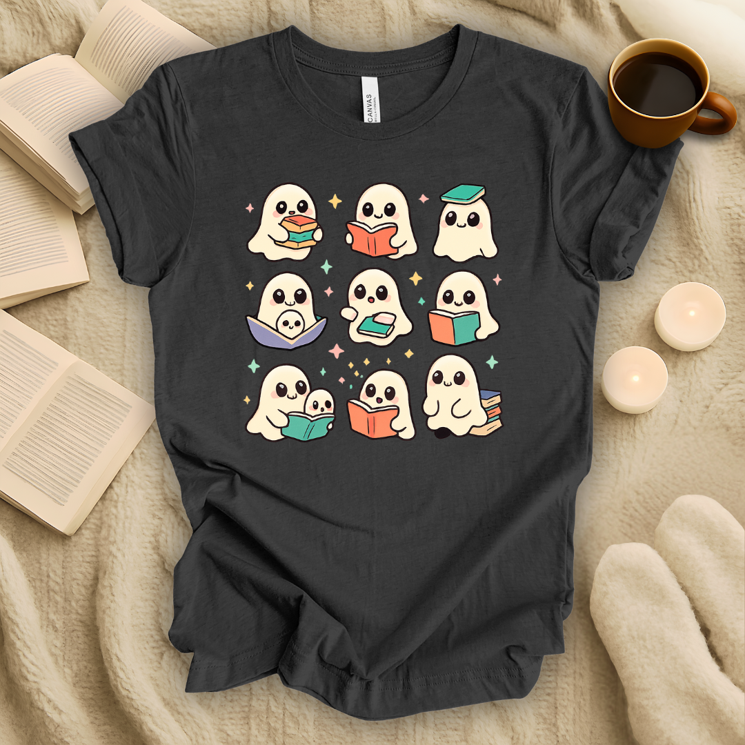 Ghosts Reading Halloween T-Shirt