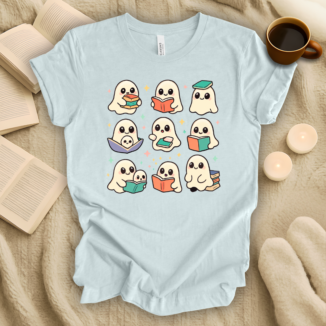 Ghosts Reading Halloween T-Shirt