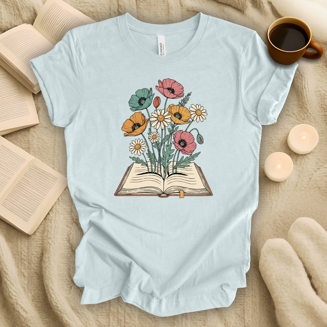 Floral Book T-Shirt