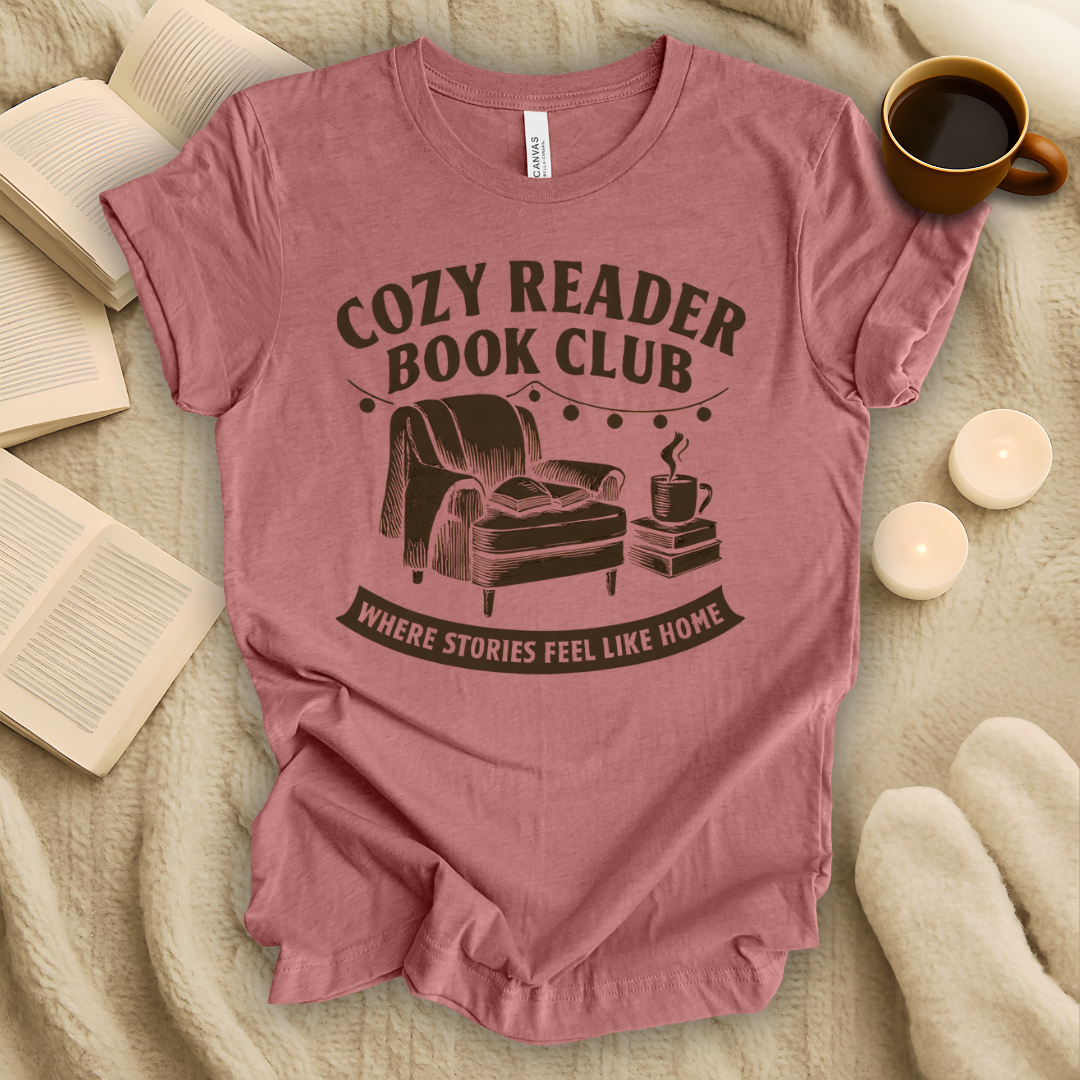 Cozy Reader Book Club T-Shirt