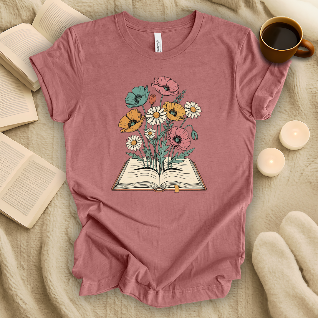 Floral Book T-Shirt