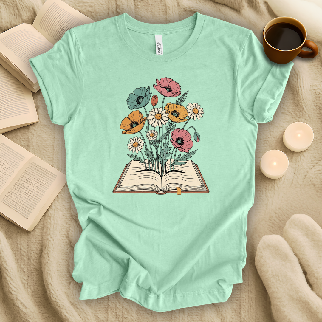 Floral Book T-Shirt