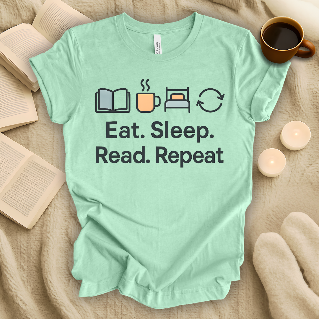 Eat. Sleep. Read. Repeat, T-Shirt