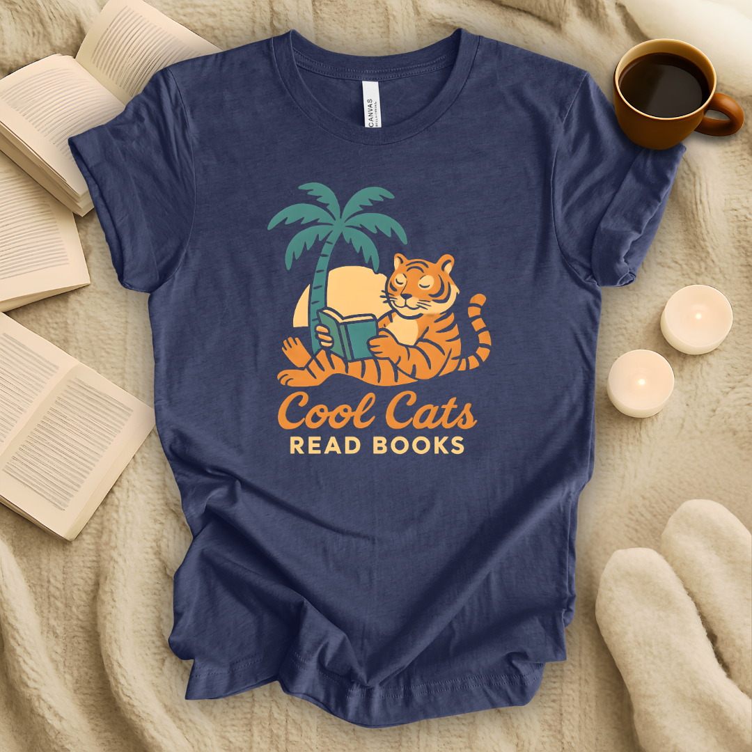 Cool Cats Read Books T-Shirt