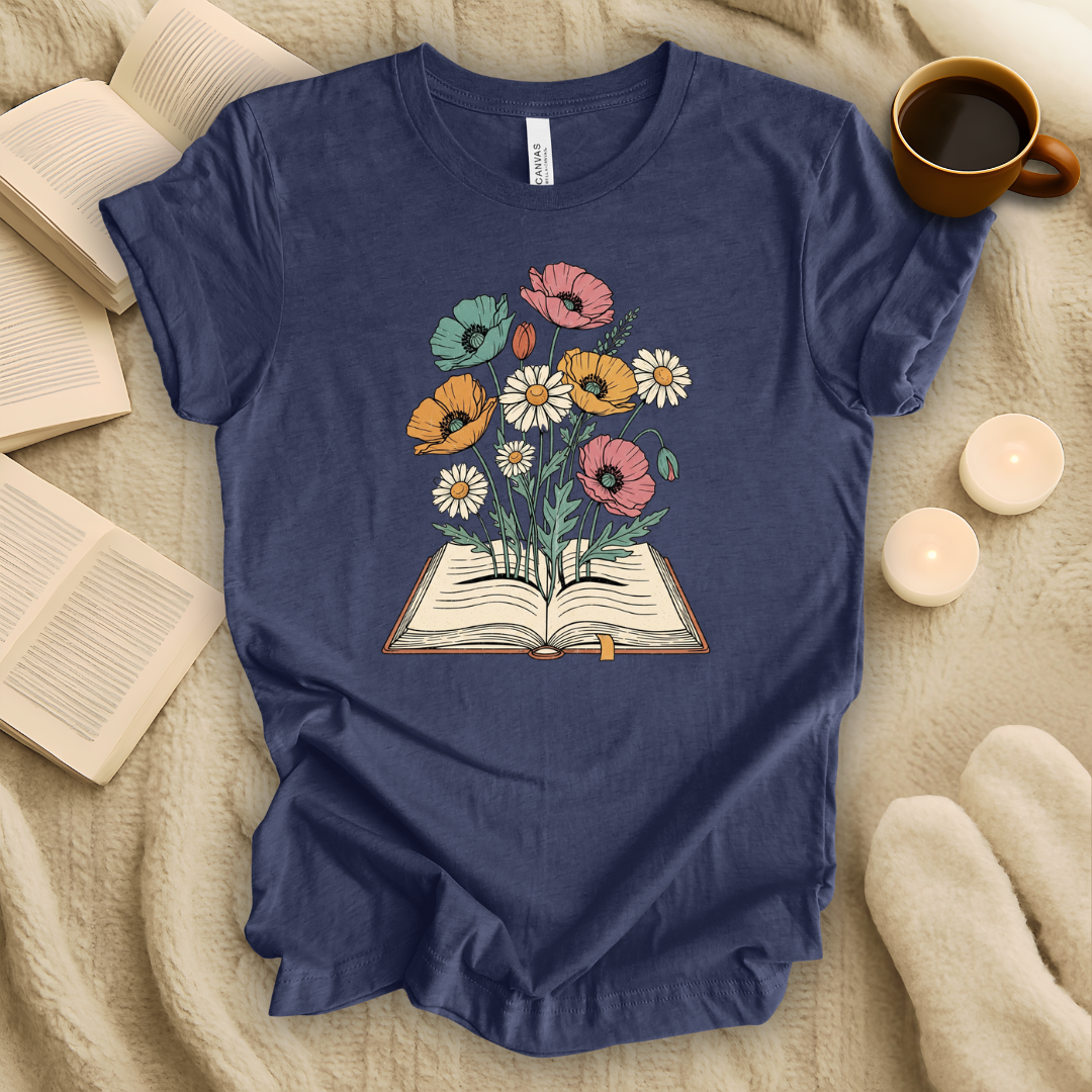 Floral Book T-Shirt