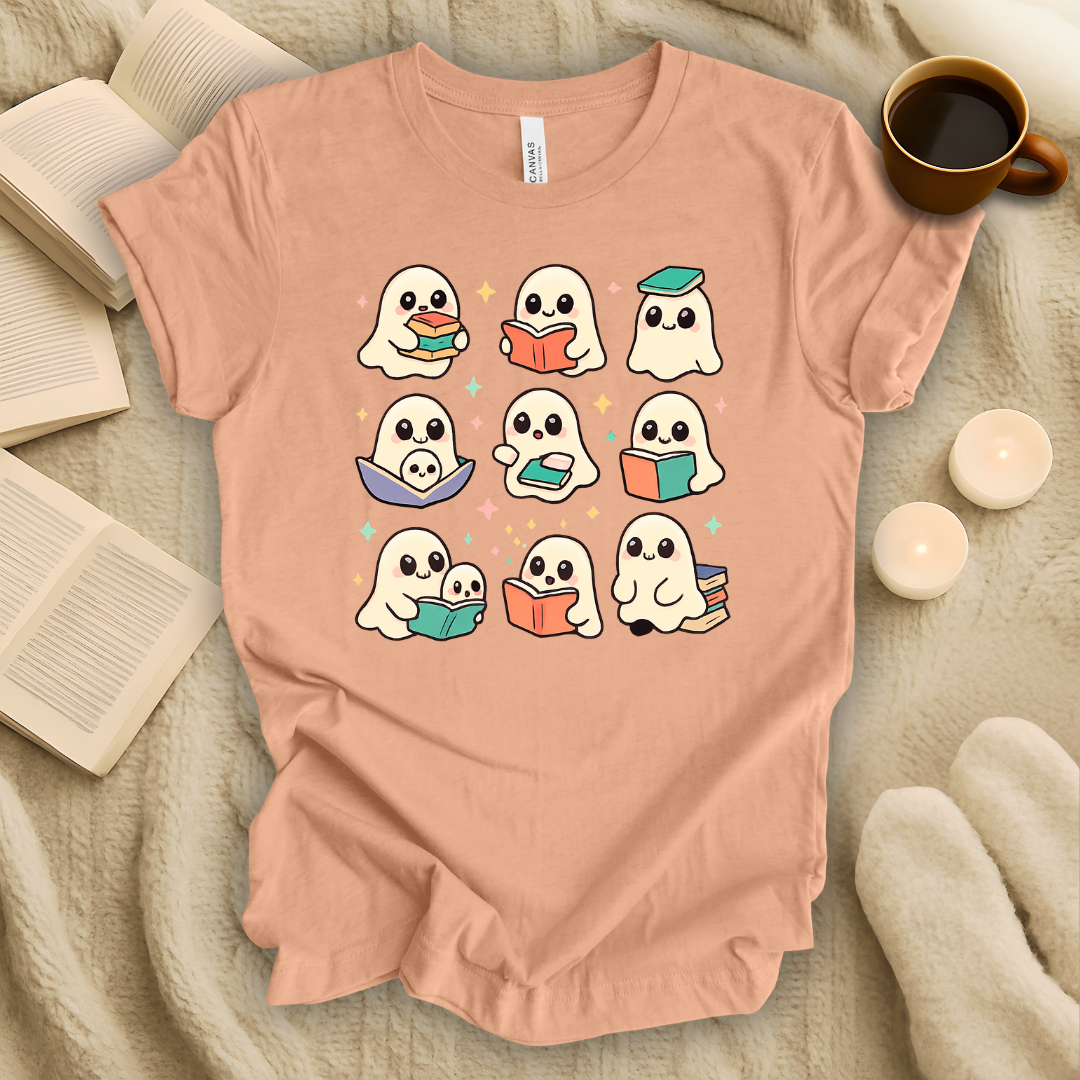 Ghosts Reading Halloween T-Shirt