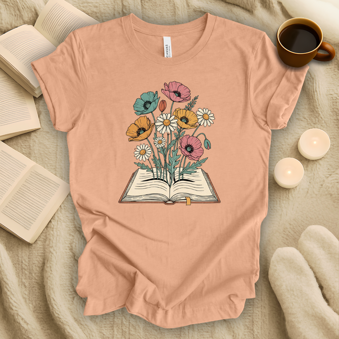 Floral Book T-Shirt