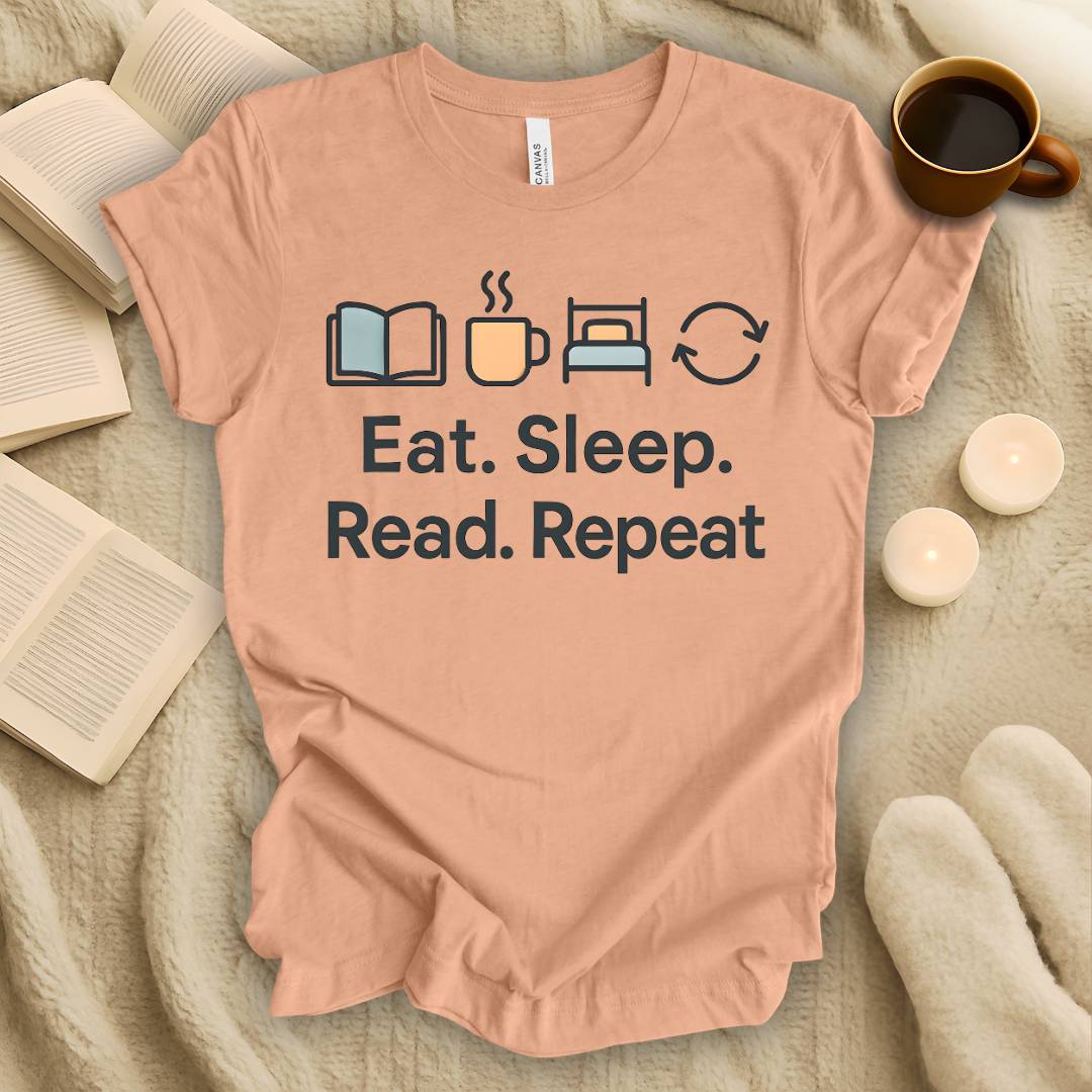 Eat. Sleep. Read. Repeat, T-Shirt