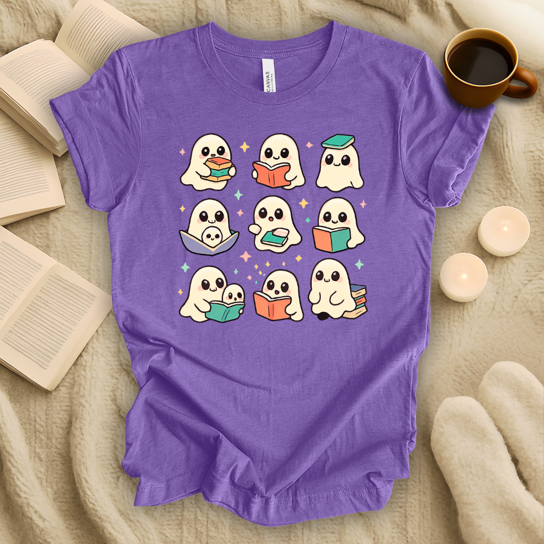 Ghosts Reading Halloween T-Shirt
