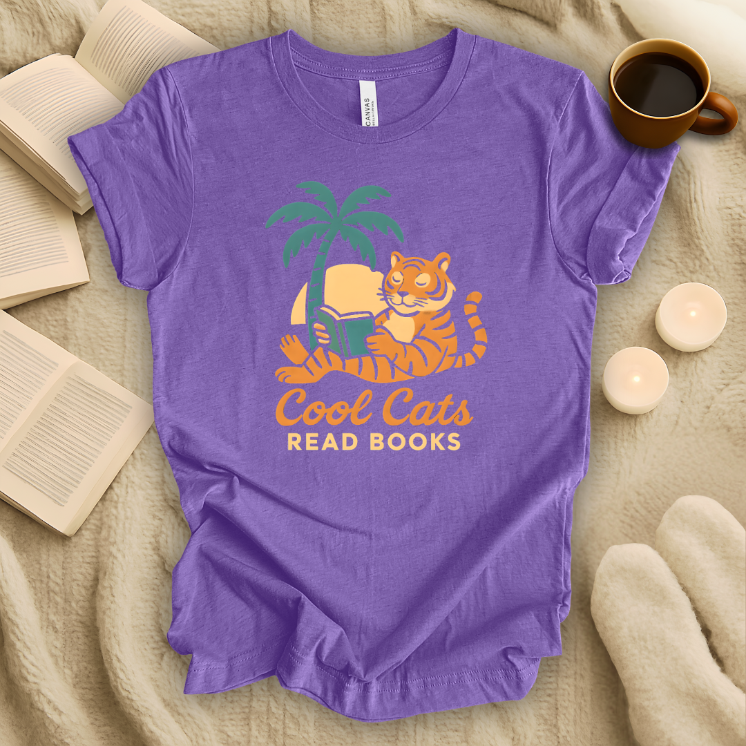 Cool Cats Read Books T-Shirt