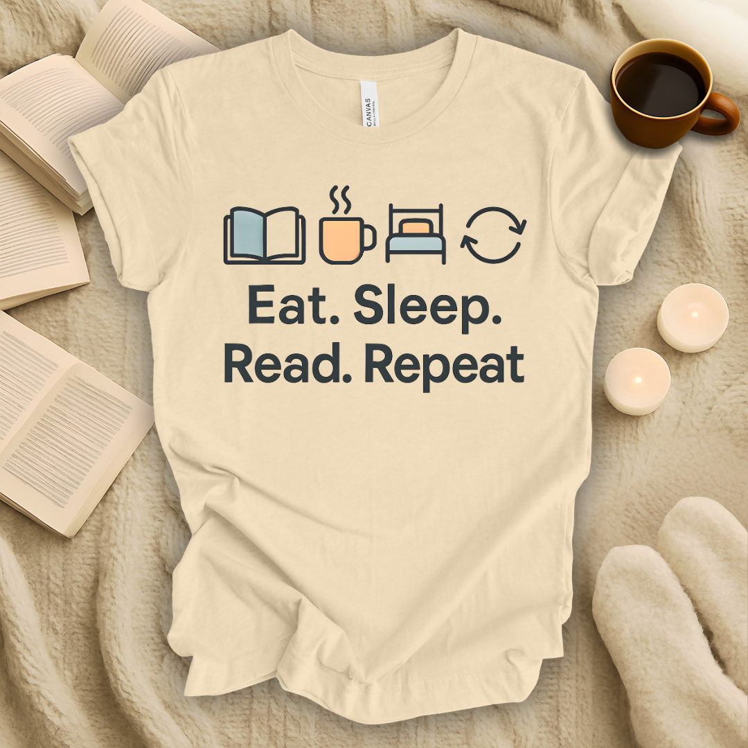 Eat. Sleep. Read. Repeat, T-Shirt