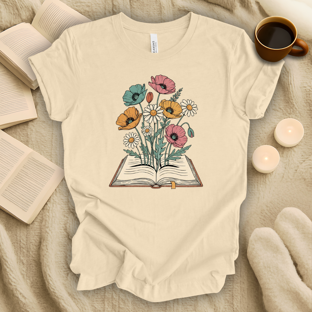 Floral Book T-Shirt