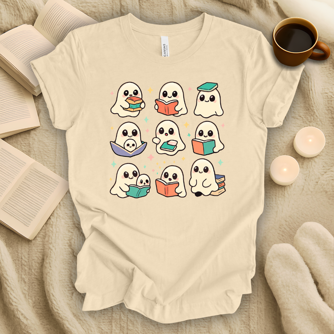 Ghosts Reading Halloween T-Shirt