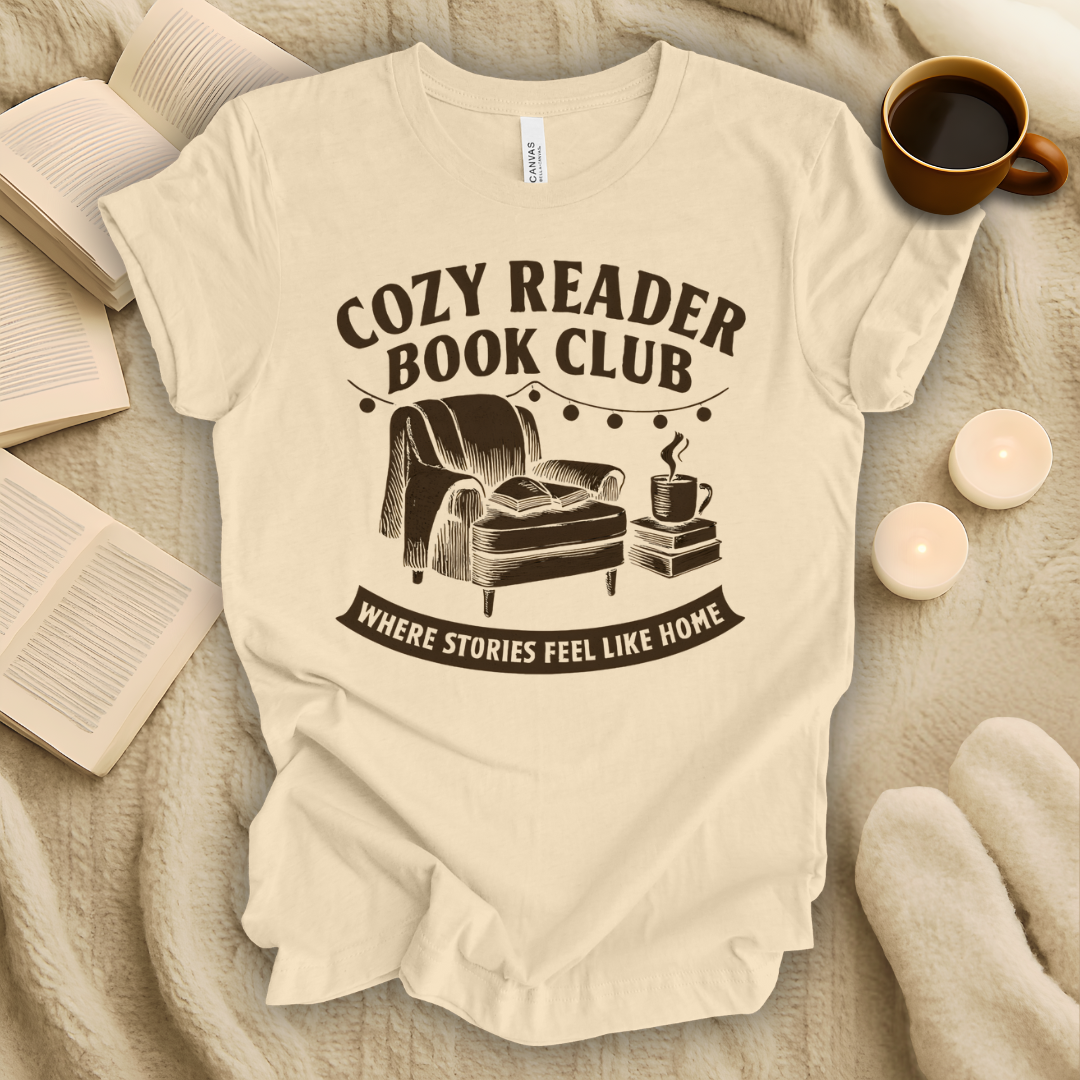 Cozy Reader Book Club T-Shirt