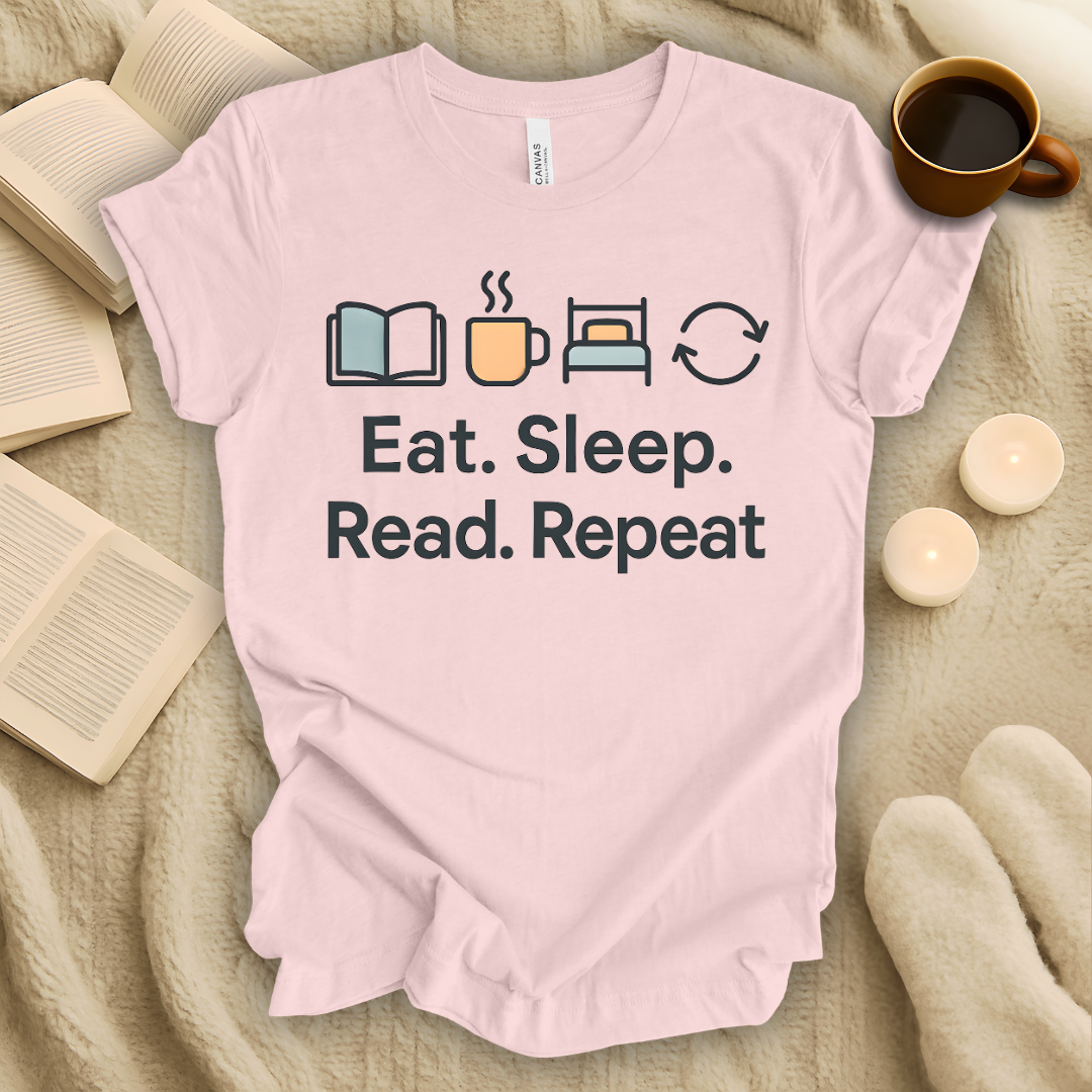 Eat. Sleep. Read. Repeat, T-Shirt
