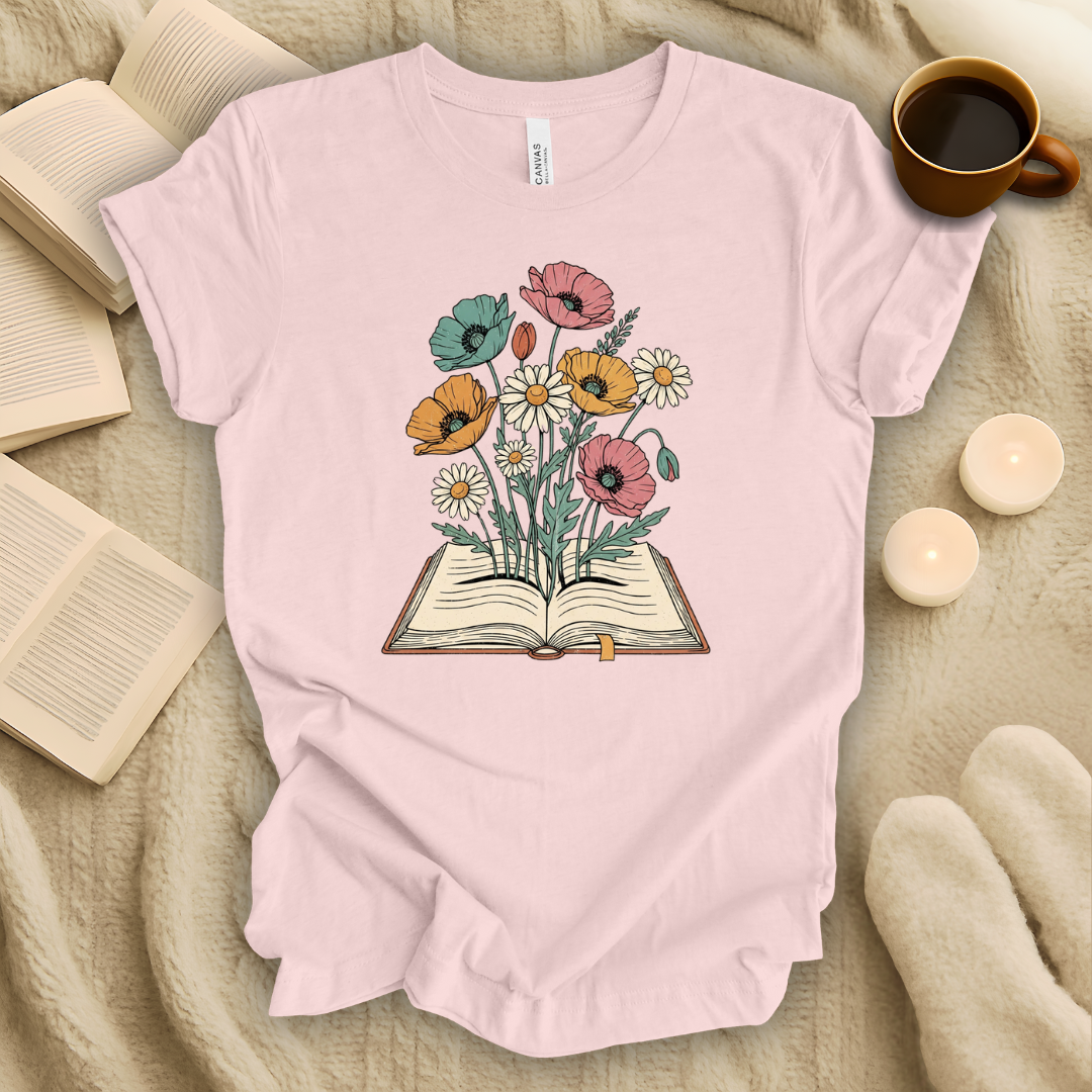 Floral Book T-Shirt
