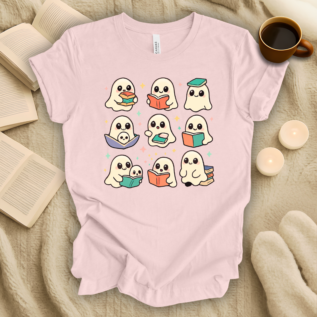 Ghosts Reading Halloween T-Shirt