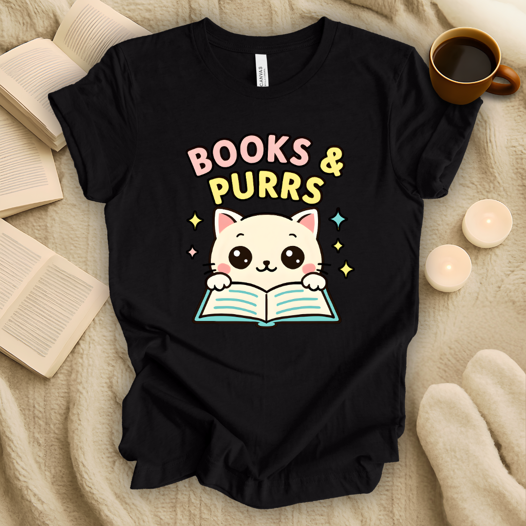 Books and Purrs T-Shirt