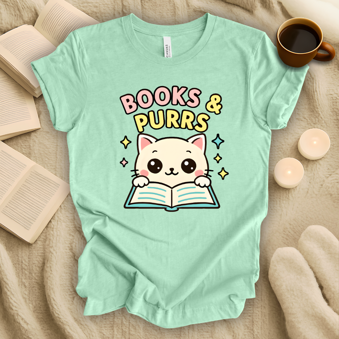 Books and Purrs T-Shirt
