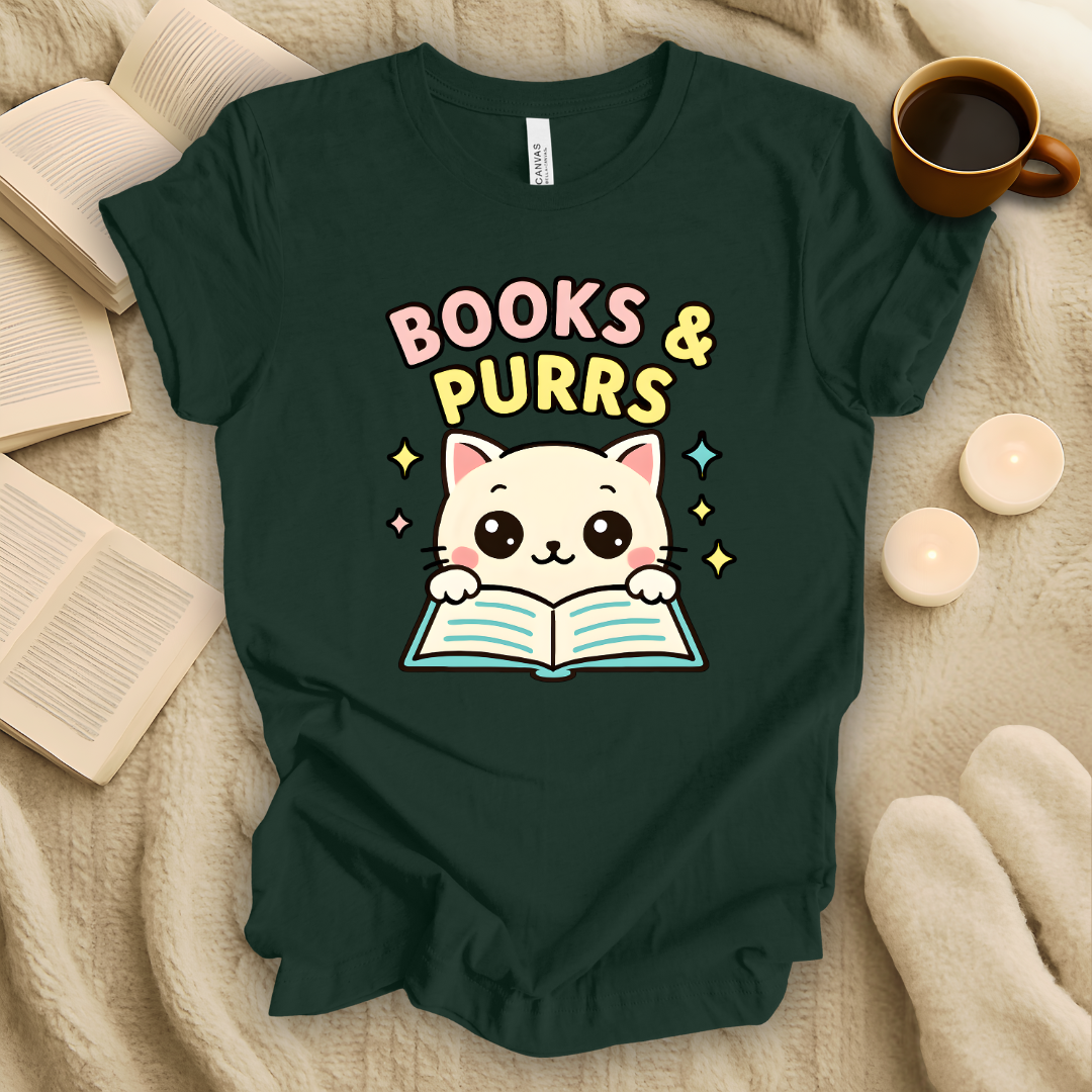 Books and Purrs T-Shirt