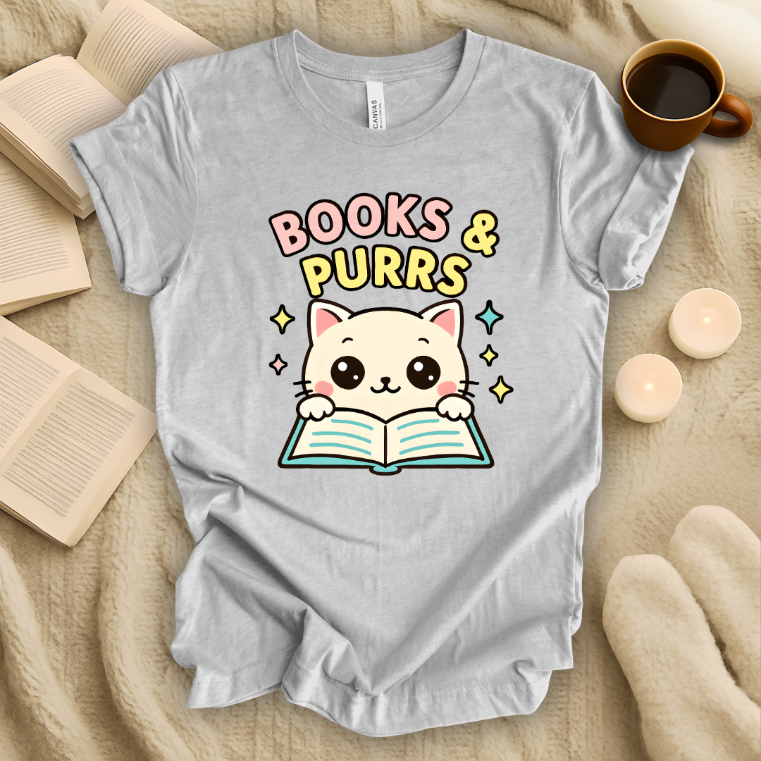 Books and Purrs T-Shirt