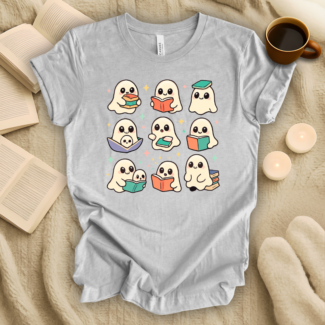 Ghosts Reading Halloween T-Shirt