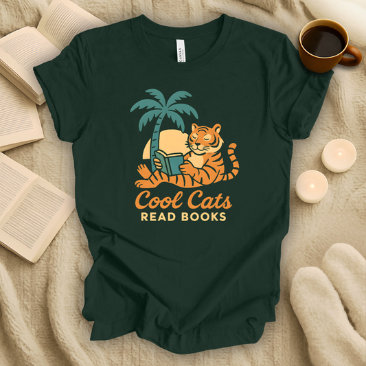 Cool Cats Read Books T-Shirt