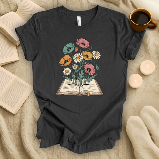 Floral Book T-Shirt