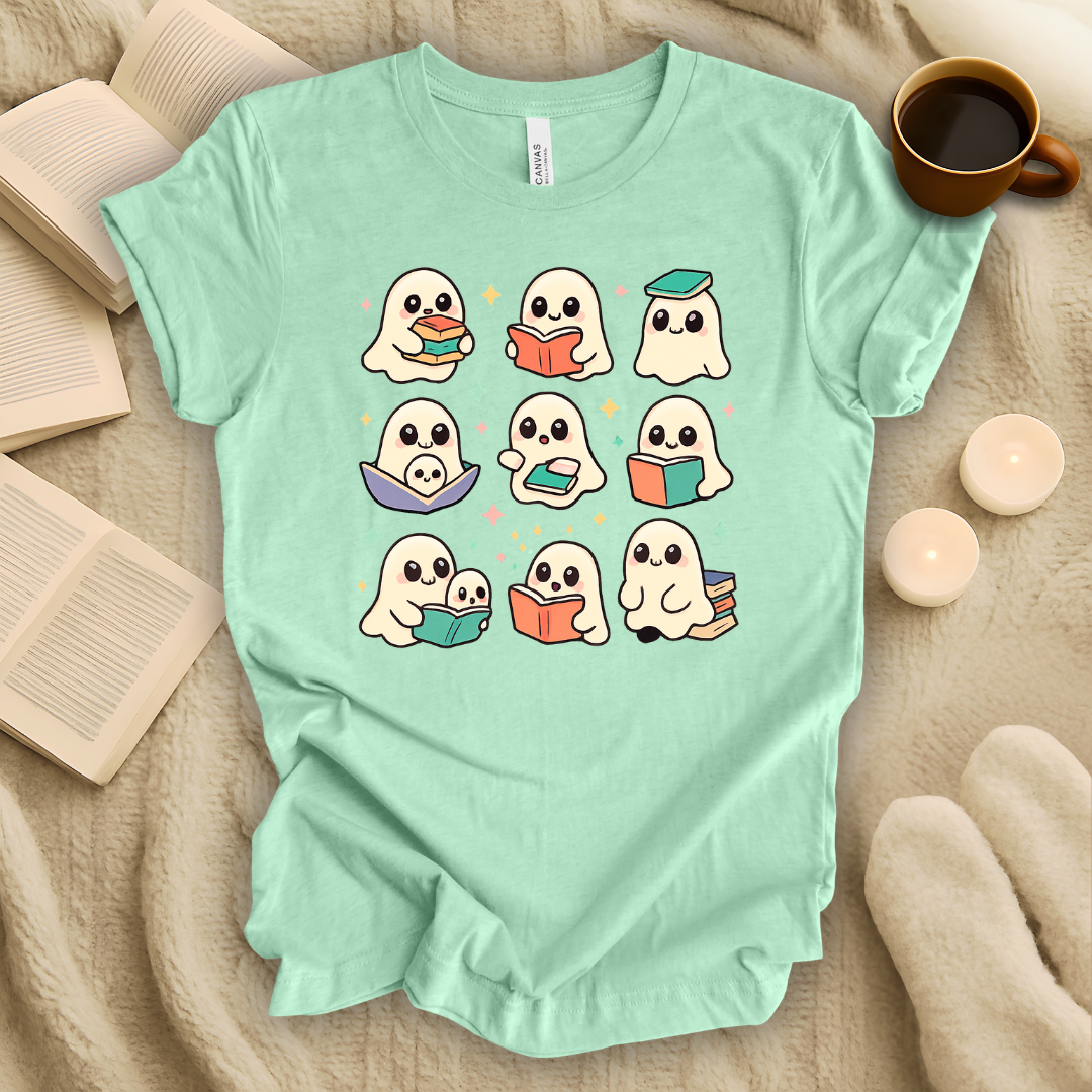 Ghosts Reading Halloween T-Shirt