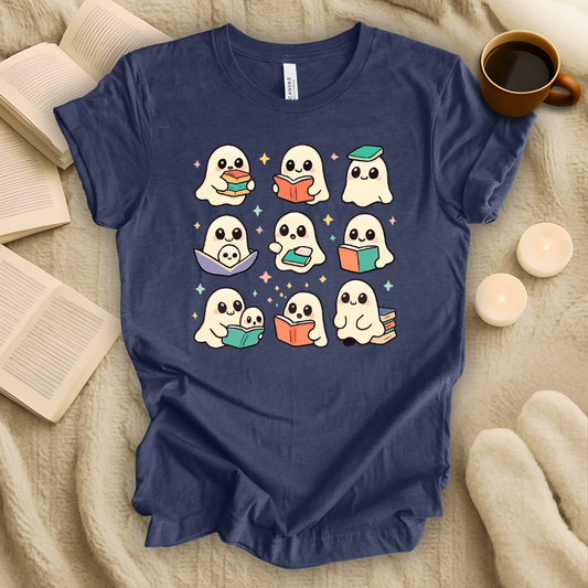 Ghosts Reading Halloween T-Shirt