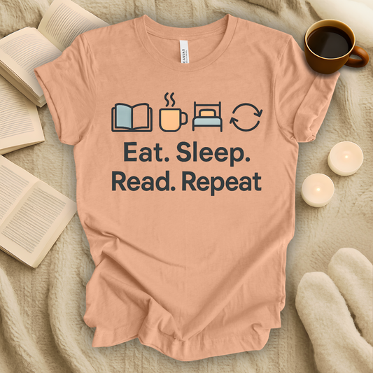 Eat. Sleep. Read. Repeat, T-Shirt