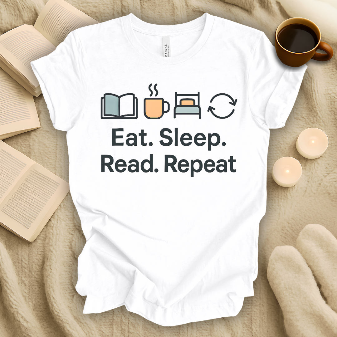 Eat. Sleep. Read. Repeat, T-Shirt